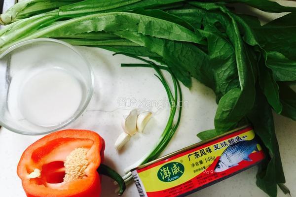 豆豉鲮鱼油麦菜的做法图解1