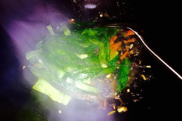豆豉鲮鱼油麦菜的做法图解10
