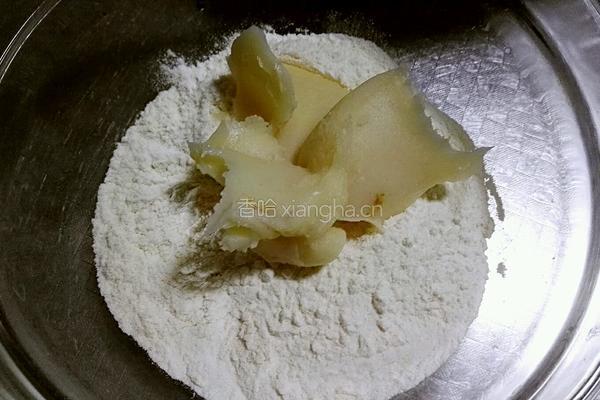 抹茶绿豆酥的做法图解1