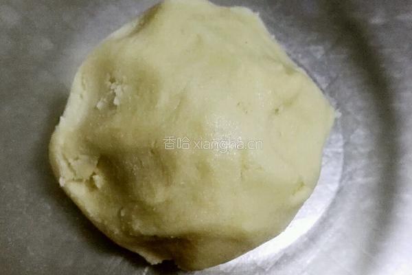 抹茶绿豆酥的做法图解3