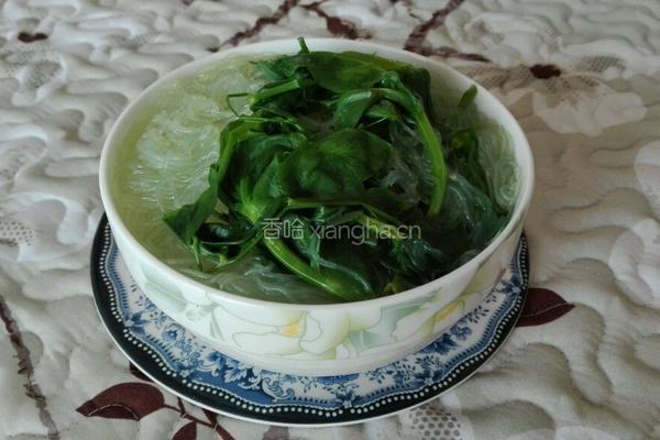 豌豆尖粉丝汤的做法图解9