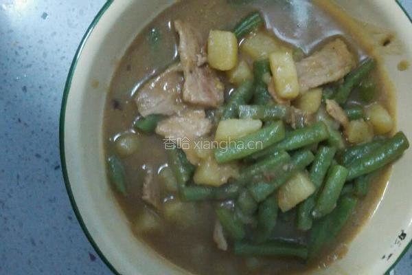 土豆炖豆角炒肉
