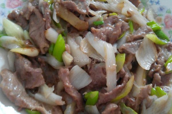 葱爆羊肉的做法图解4