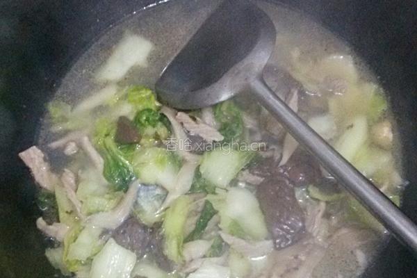 平菇白菜鸡血汤的做法图解10