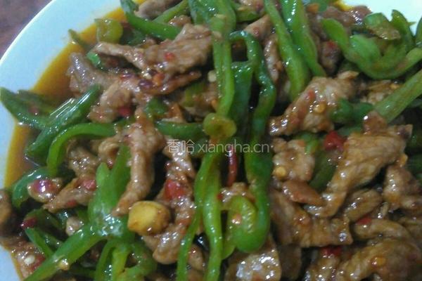 青椒炒肉的做法图解6