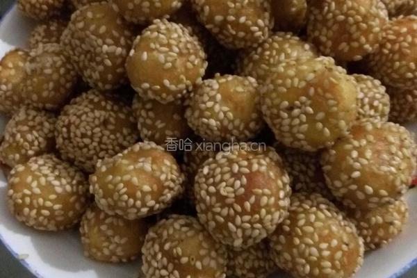 芝麻南瓜饼南瓜球的做法图解7