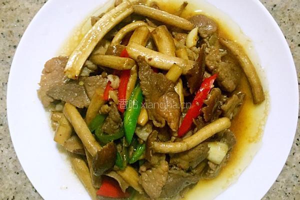茶树菇炒肉片