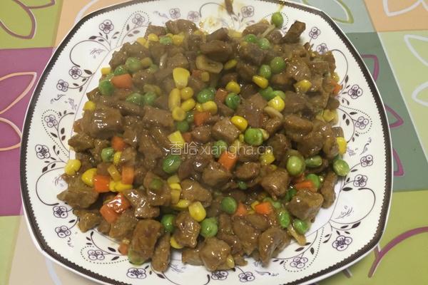 三色牛肉粒的做法图解9