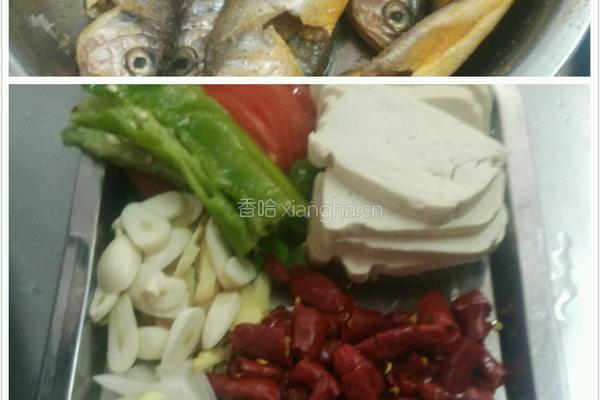 黄花鱼烧豆腐的做法图解1