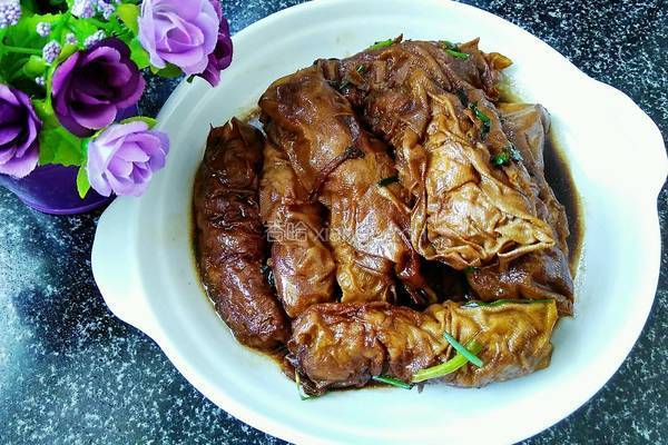 红烧百叶包肉的做法图解14