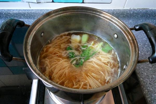 鸡汤龙须面的做法图解4