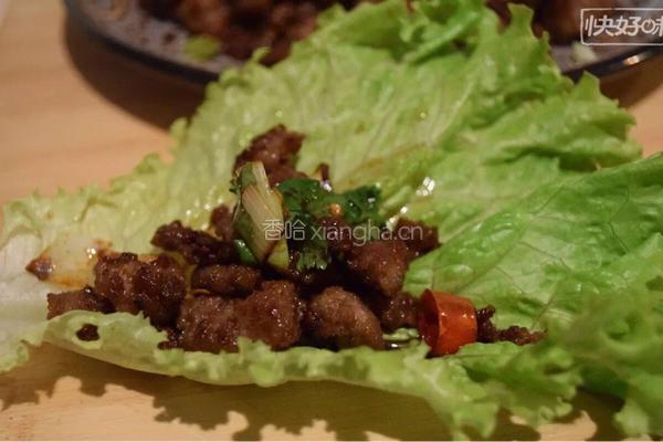 香辣肉末蔬菜卷