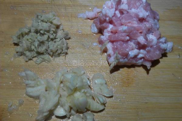 肉沫炒菜心的做法图解3