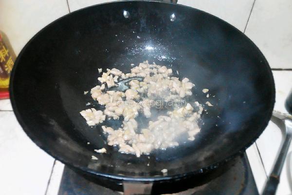 肉沫炒菜心的做法图解8