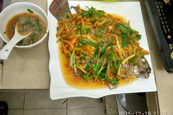 清蒸福寿鱼榨菜的做法图解6