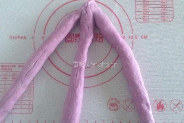 紫薯辫子包的做法图解5