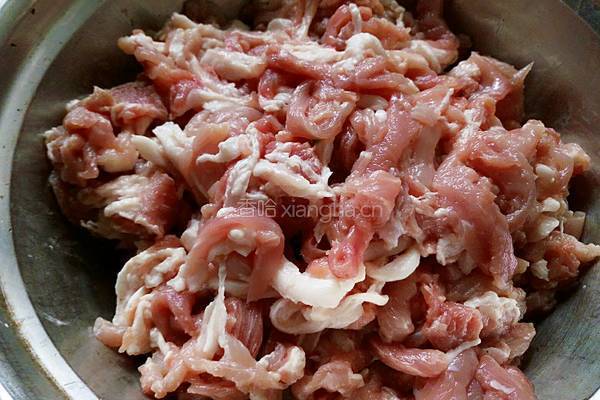 蒜苔肉丝的做法图解2