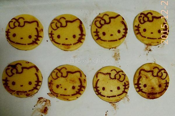 巧克力Kitty 猫曲奇的做法图解6