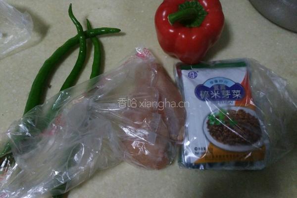 鸡米芽菜的做法图解1