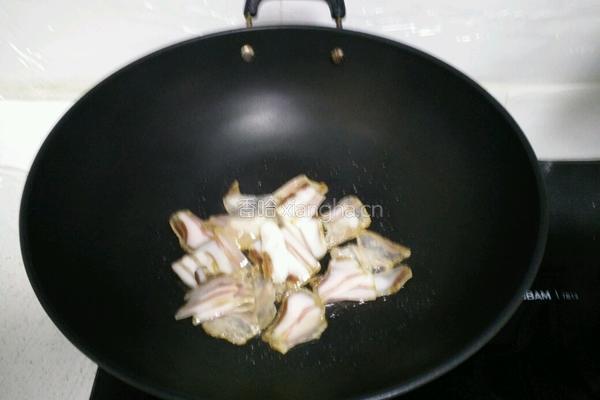腊肉炒红菜苔的做法图解6