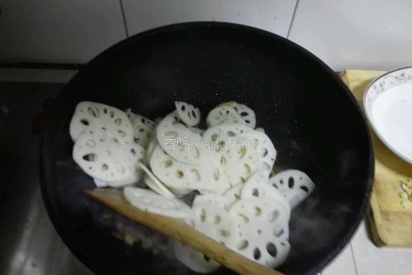 肉炒藕片的做法图解4