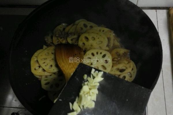 肉炒藕片的做法图解6