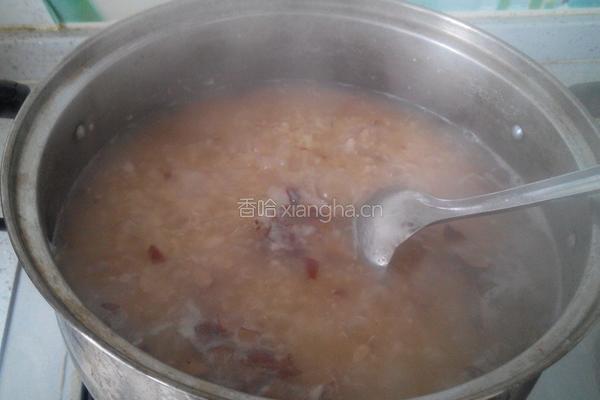 茯苓红糖坚果粥的做法图解11