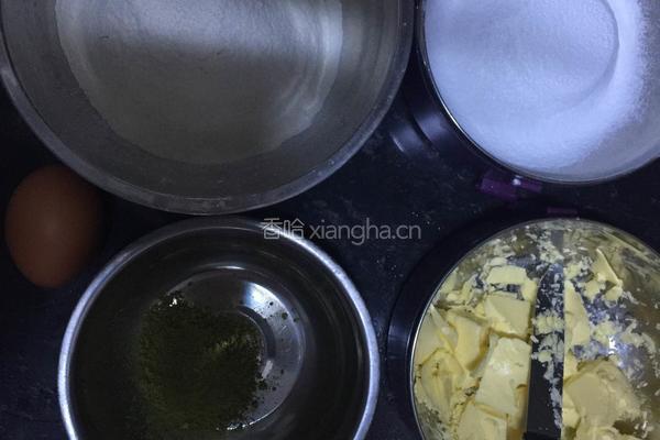 抹茶双色饼干的做法图解1