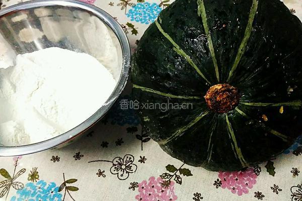 南瓜黑芝麻汤圆的做法图解1