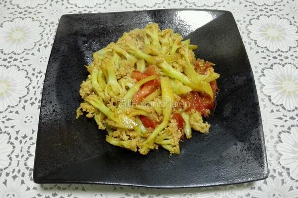 番茄炒菜花的做法图解5