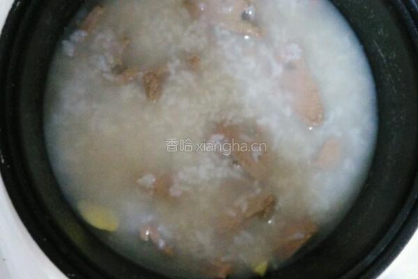葱花猪肝粥的做法图解4