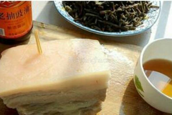 干豆角蒸扣肉的做法图解2