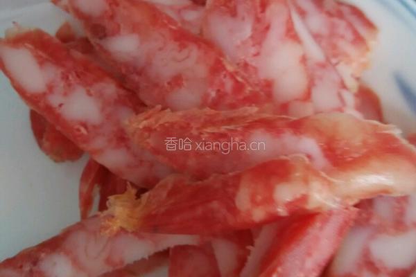 青椒炒甜肠的做法图解3