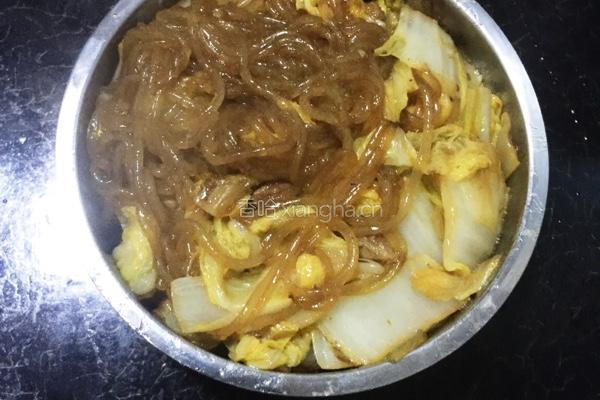 白菜粉条肉的做法图解4