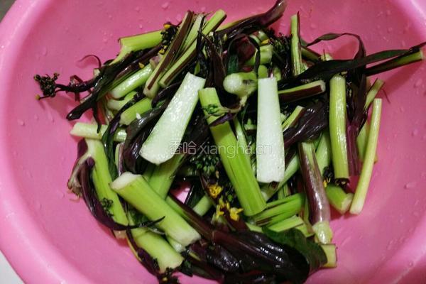 清炒红菜苔的做法图解2
