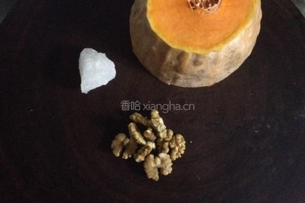 南瓜核桃羹的做法图解1