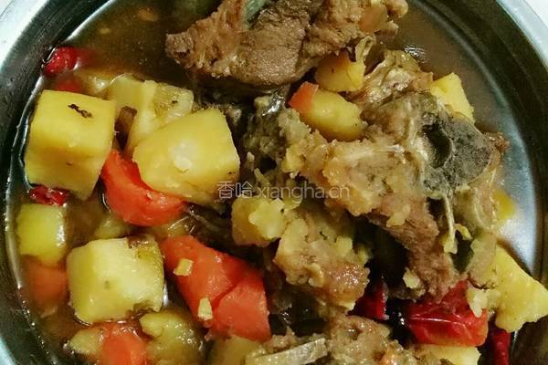 羊蝎子烧土豆的做法图解4
