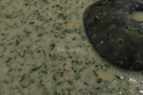 荠荠菜煎饼的做法图解3