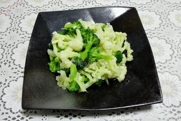 凉拌双花的做法图解3