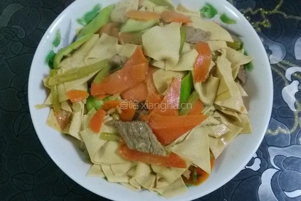 干豆腐炒牛肉的做法图解6