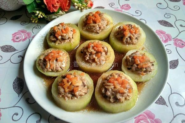 瘦肉香菇酿节瓜的做法图解12