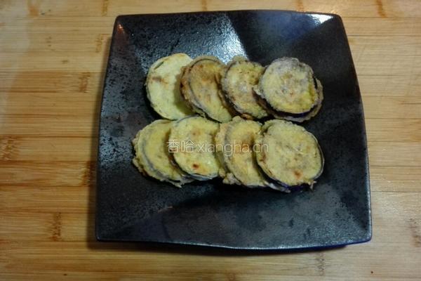 煎茄盒的做法图解4