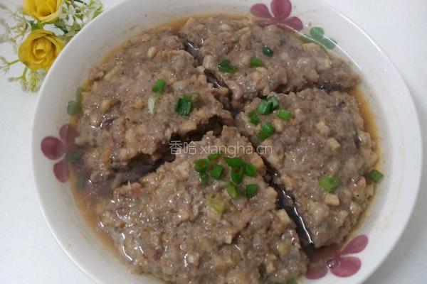 鱿鱼蒸肉饼的做法图解11