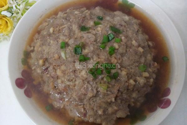 鱿鱼蒸肉饼的做法图解10