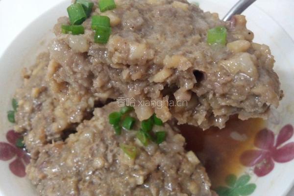鱿鱼蒸肉饼的做法图解12