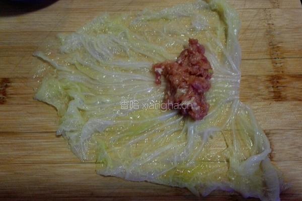 白菜肉卷的做法图解4