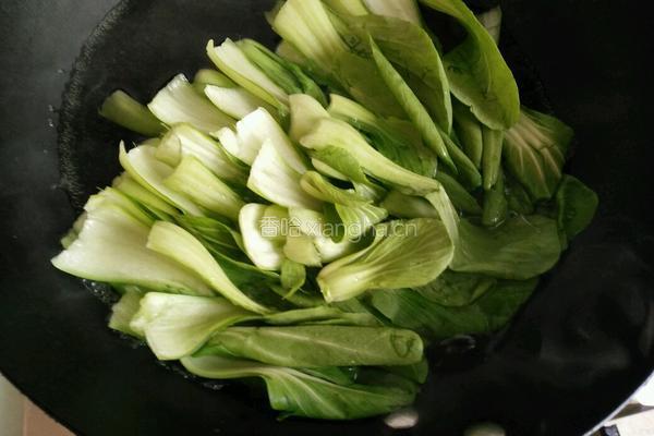 香菇油菜的做法图解4