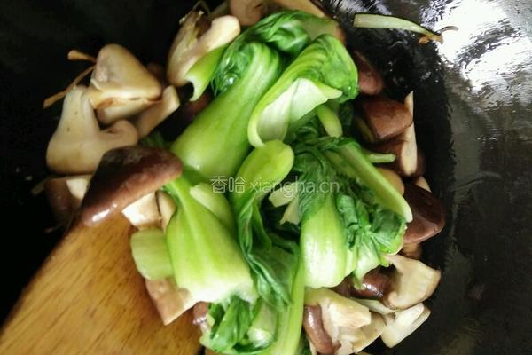香菇油菜的做法图解7
