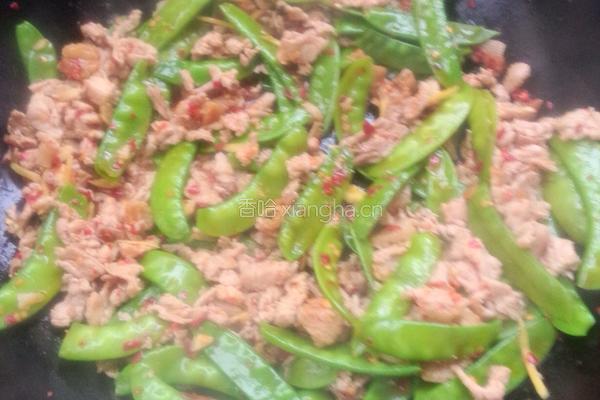 肉炒扁豆的做法图解4