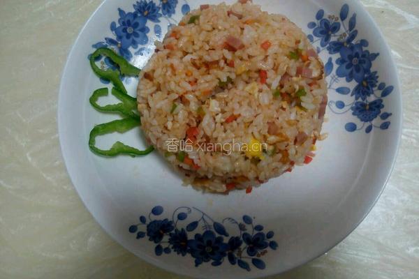 三色蛋炒饭的做法图解7